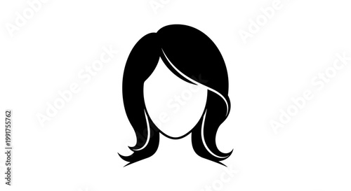 Silhouette of a Woman's Hairstyle