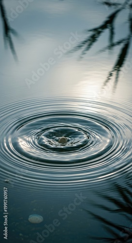 Water Ripple Effect - Serene Surface.