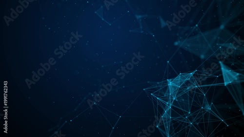 4K abstract Plexus geometrical background with dynamic lines and nodes for digital communication and data system concept.