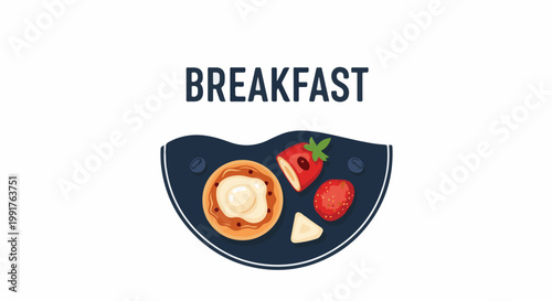 A delicious breakfast with pastries, strawberries, blueberries, and cheese
