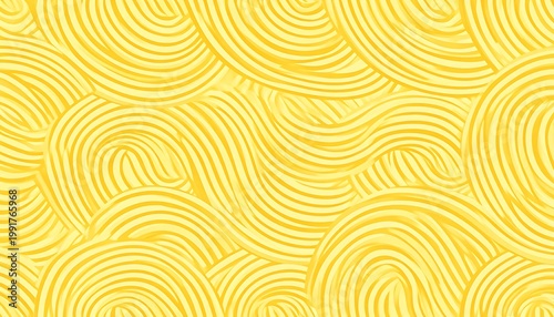 A yellow pattern of concentric circles on a white background