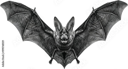 bat on white background