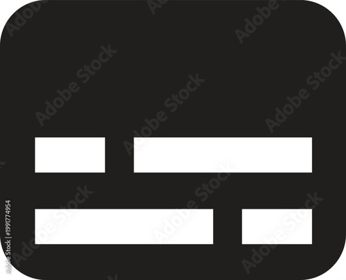 Subtitle caption vector icon black color