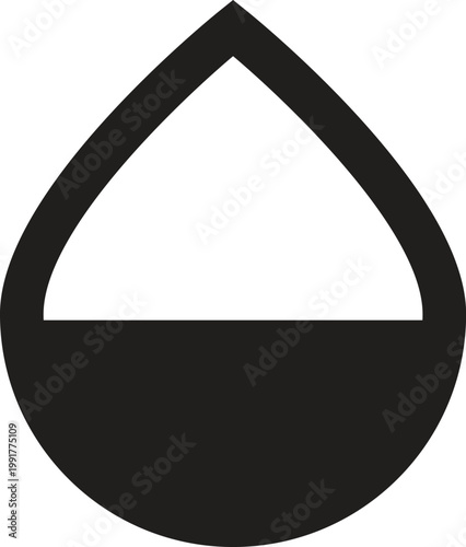 Waterdrop icon vector black color