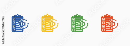 Cuadro en lienzo Task Icon Set Color Multiple Style Collection Element For Design