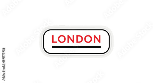 A close-up shot of a London logo on a white background with red and black text.