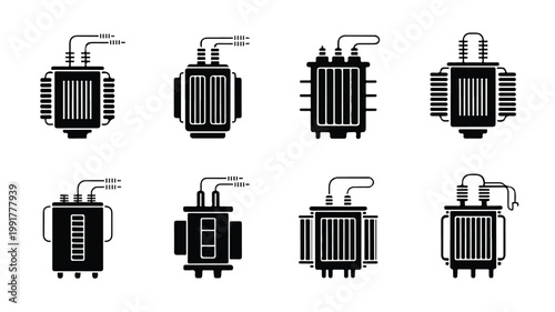 Eight black and white safety equipment icons are shown.