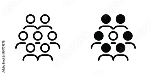 Audience Vector Line Icon for business and education