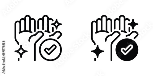 Hand Raising Vector Line Icon for education and communication