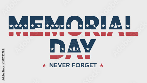 Memorial day tribute a patriotic silhouette design with stars and stripes