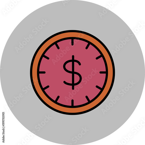 Time is Money Icon Design