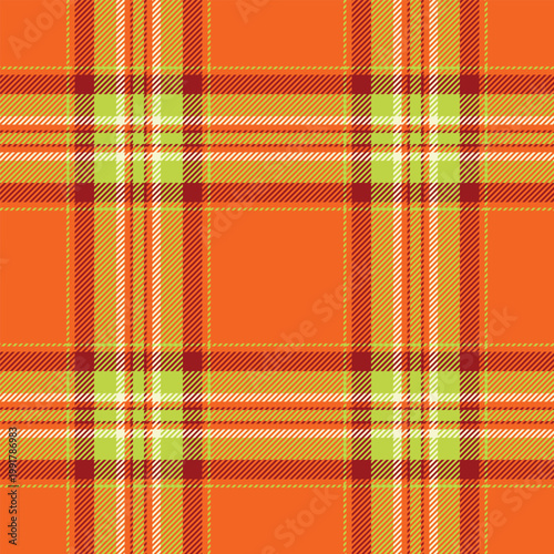 Packaging pattern check textile, upscale vector seamless texture. Indian background tartan fabric plaid in bright and lime colors.
