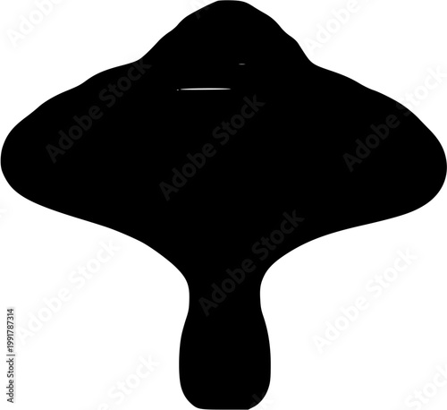 A solitary Reishi mushroom stands alone in an ultra-realistic photograph, its glossy kidney-shaped cap adorned with a woody varnish against a pristine white background