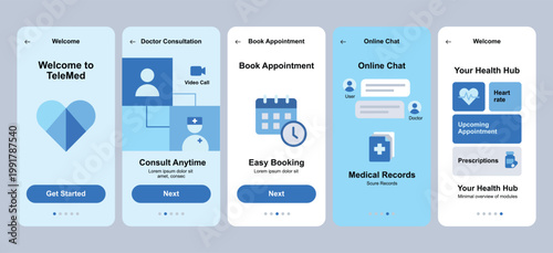 Minimal medical outline icons healthcare symbol set flat vector