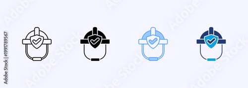 Helmet Icon Set Multistyle Various Collection Element For Design