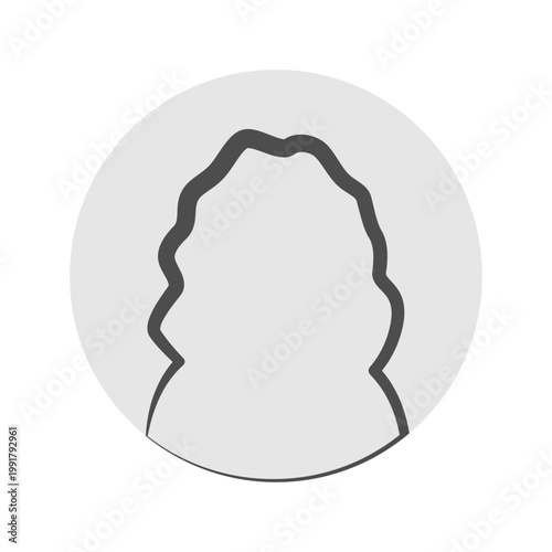 Vector flat illustration in grayscale. Avatar, user profile, person icon, profile picture. Suitable for social media profiles, icons, screensavers and as a template.