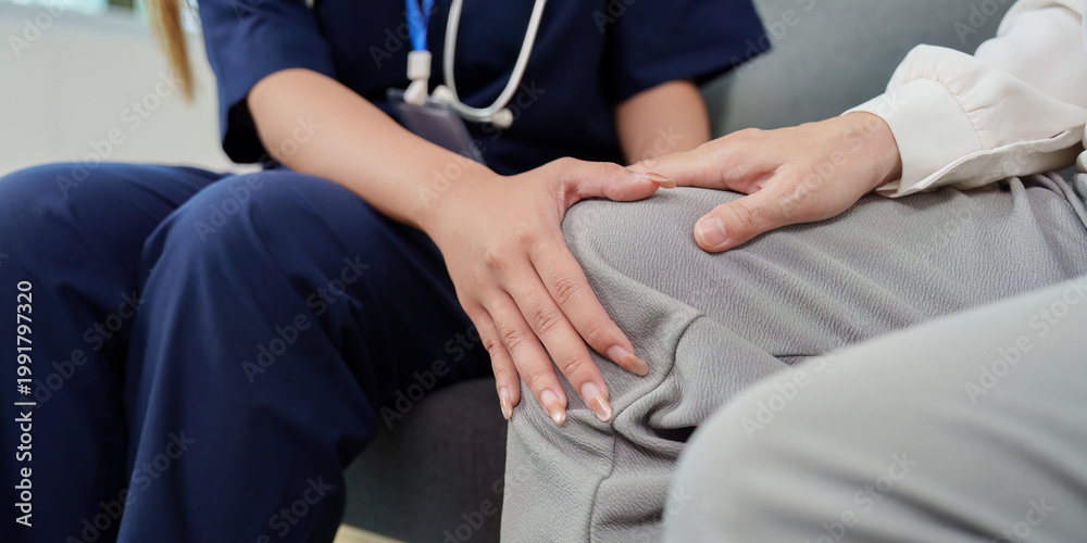 Fototapeta premium Nurse providing compassionate care to a patient