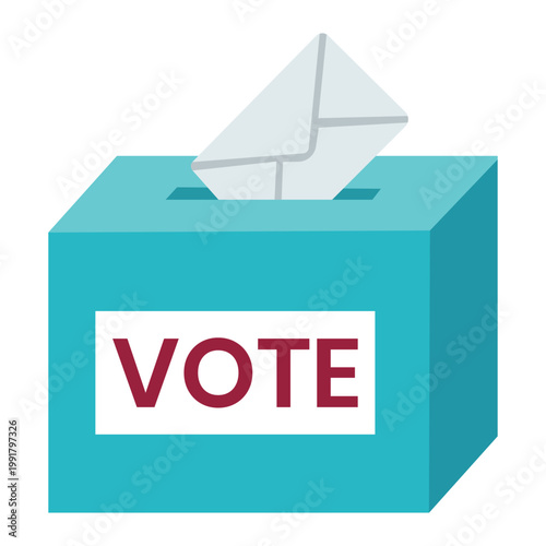 Ballot Box and Envelope: A symbol of civic engagement, this image depicts a ballot box with an envelope, representing the act of voting and democratic participation.