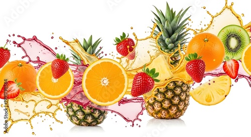 Fresh Fruit Slices and Whole Pieces.