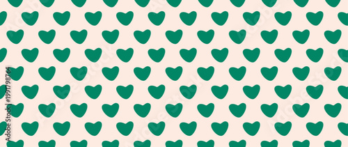Vector flat illustration. Seamless minimalistic pattern with hearts. Perfect for textile design, screensavers, covers, cards, invitations and posters.