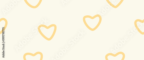 Vector flat illustration. Seamless minimalistic pattern with hearts. Perfect for textile design, screensavers, covers, cards, invitations and posters.