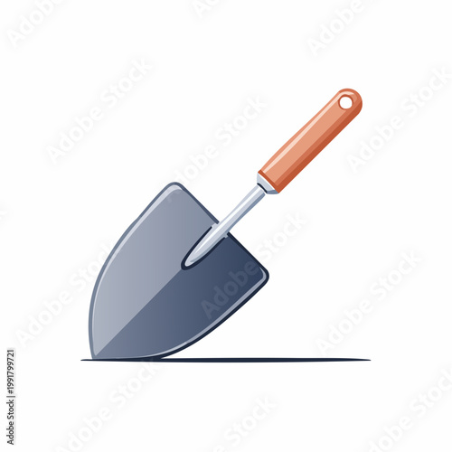 Illustration of a garden trowel on white background
