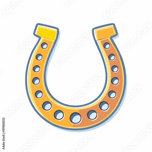 Stylized Horseshoe Illustration