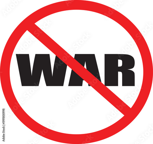 Stop war concept red symbol icon vector illustration 