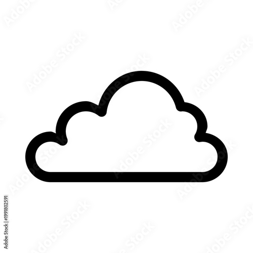 system and cloud technology line icon