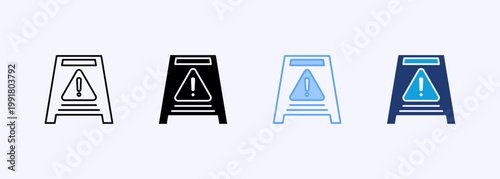 Hazard Icon Set Multistyle Various Collection Element For Design
