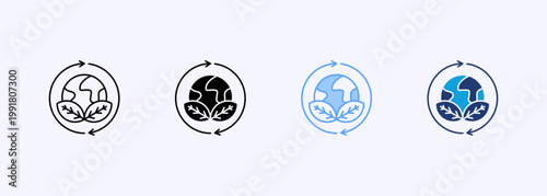 Sustainable Icon Set Multistyle Various Collection Element For Design