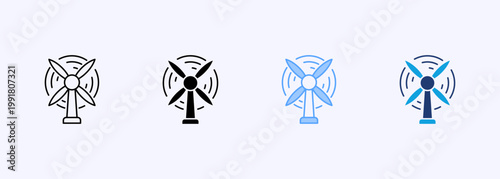 Wind Icon Set Multistyle Various Collection Element For Design