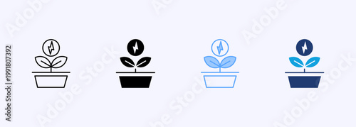 Green Energy Icon Set Multistyle Various Collection Element For Design