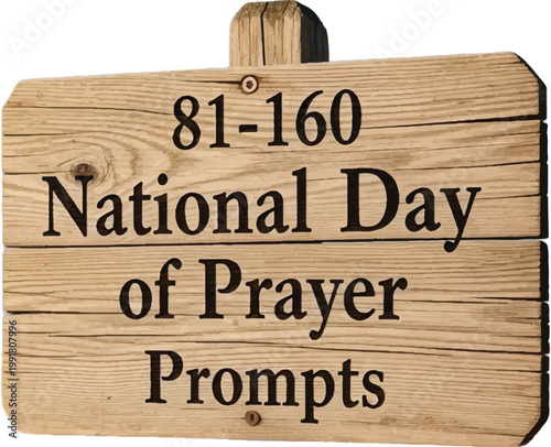 National Day of Prayer prompts, wooden sign, prayer day, inspirational quotes, rustic board