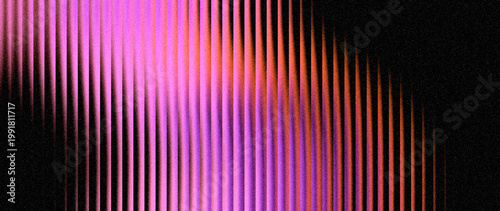 Valokuva Vibrant pink and purple grainy gradient backdrop featuring ribbed glass texture for wide display banner