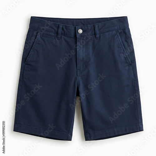 Dark blue mens casual shorts.