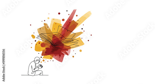 Creative explosion, colorful abstract, artistic inspiration, vector illustration