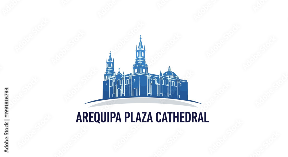 Fototapeta premium Arequipa Plaza Cathedral - A Majestic Architectural Icon in Peru.