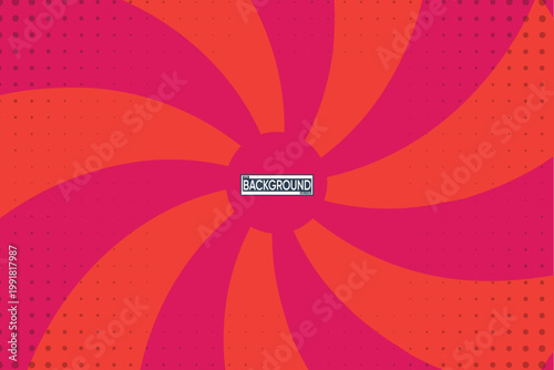 Retro style abstract spiral line pattern background vector