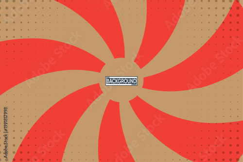 Retro style abstract spiral line pattern background vector