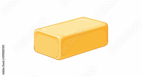 A solid block of yellow, with rounded edges, casting a subtle shadow