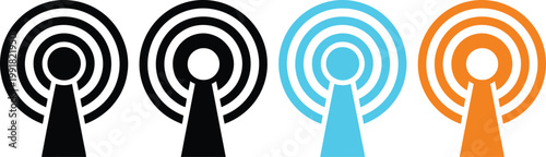Illustration of wireless signal strength variations across different devices or networks