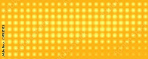 Yellow Halftone Dotted Gradient Background With Retro Comic Texture.