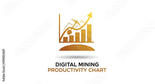 Digital Mining Productivity Chart - Illustrating Growth and Financial Success.
