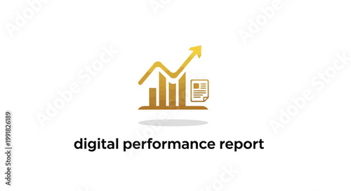 Digital Performance Report Icon Depicting Business Growth and Success.