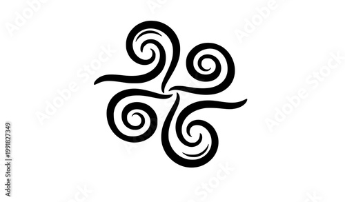 Wind swirl cartoon icon weather symbol vector design