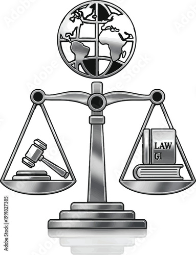 law, justice, scales, gavel, book, legal, illustration, monochrome, symbol, icon