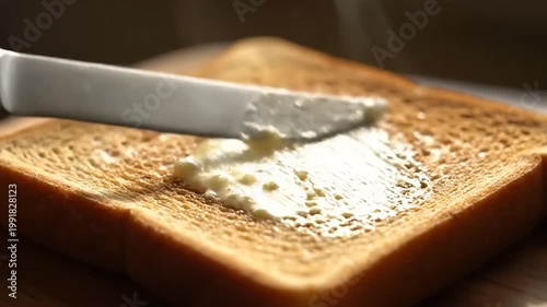 butter knife spreading on toast.