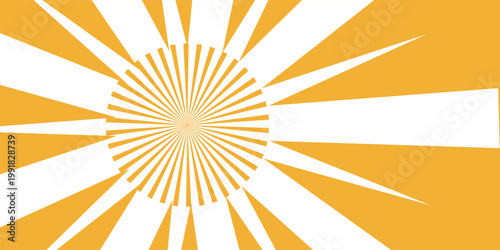 Sun beam rays vector background. Sunrise shine pattern vector design.