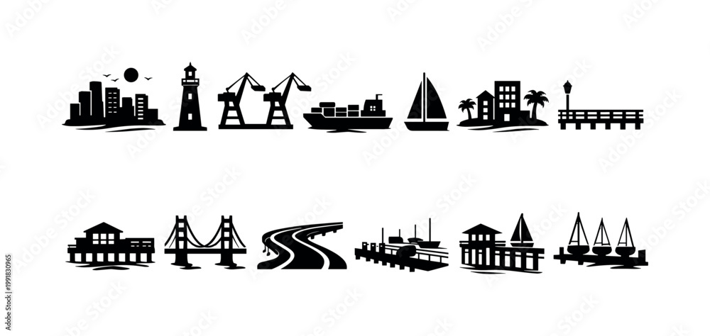 Obraz premium Collection of hand-drawn icons representing photography equipment and accessories